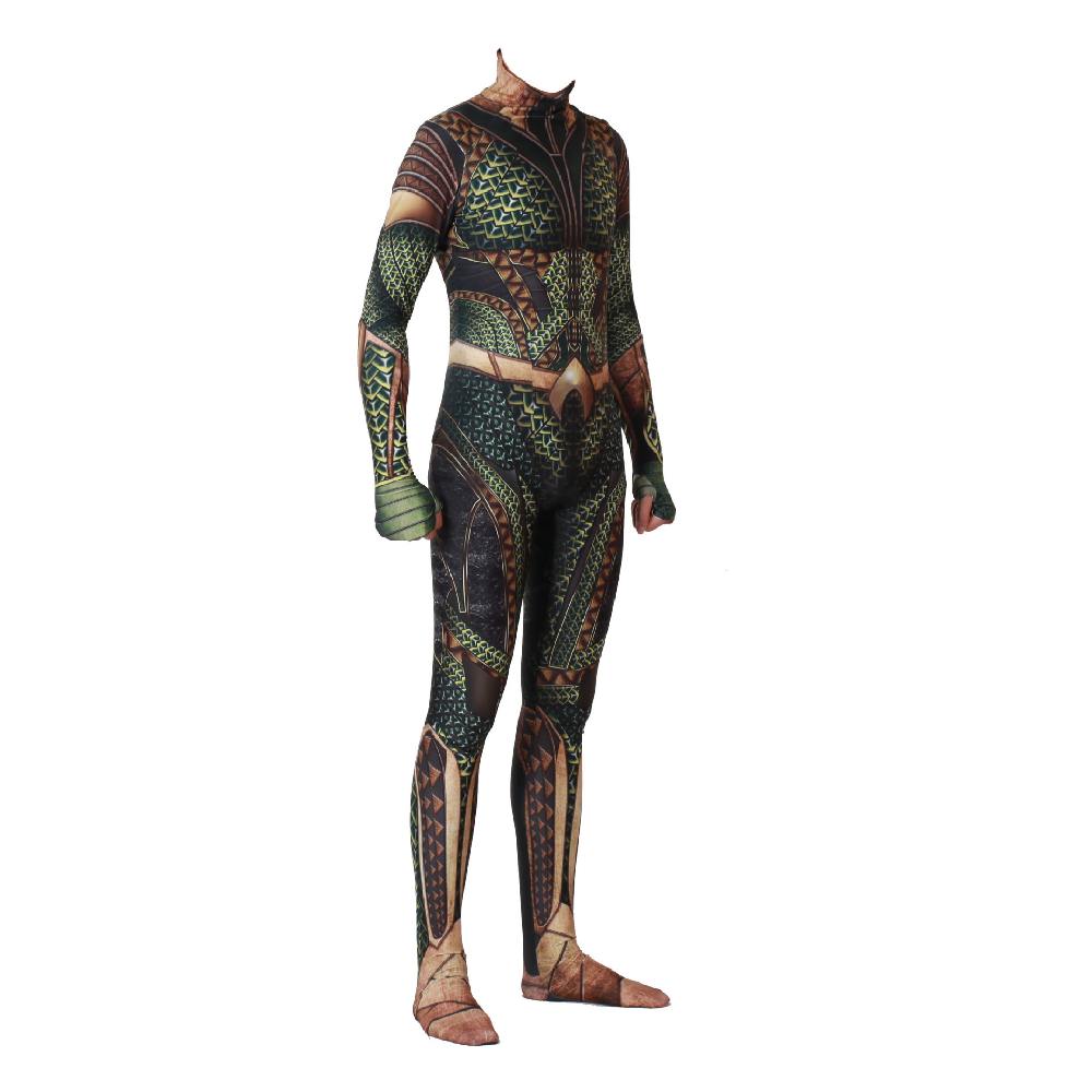 DC Movie Flesh-colored Golden Sea King Cosplay One-piece Tights Halloween Cosplay Costumes Skin Suits