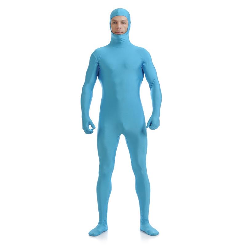 Lycra Full Body Open-face Tights Zentai Costumes Skin Suits Solid Color Stretch Spandex Zentai Suit