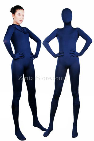 Purplish Blue Lycra Spandex Unisex Zentai Suit