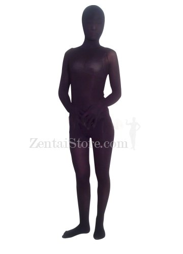Black Transparent Velvet Unisex Zentai Suit