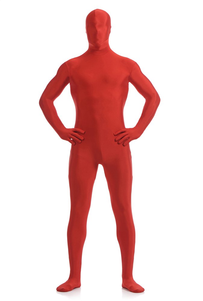 Red Full Body Spandex Holiday Unisex Lycra Morph Zentai Suit