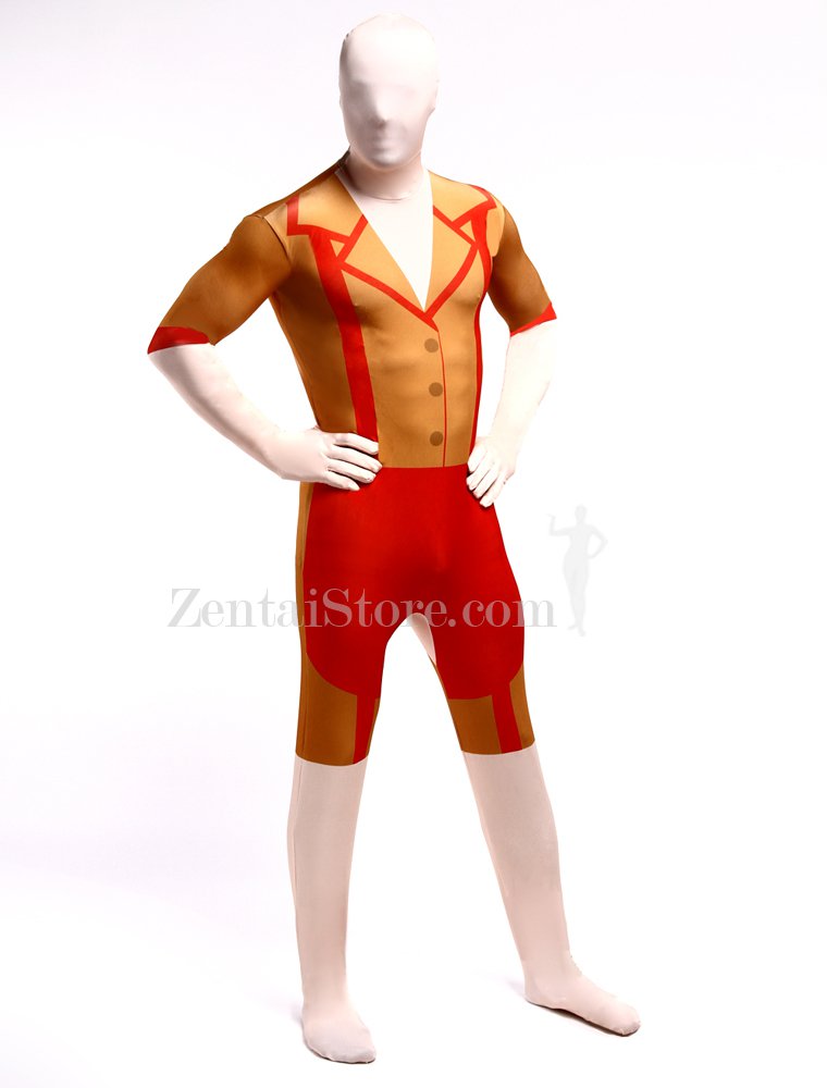 Orange Morph Suits Full Body Halloween Spandex Holiday Unisex Cosplay Zentai Suit