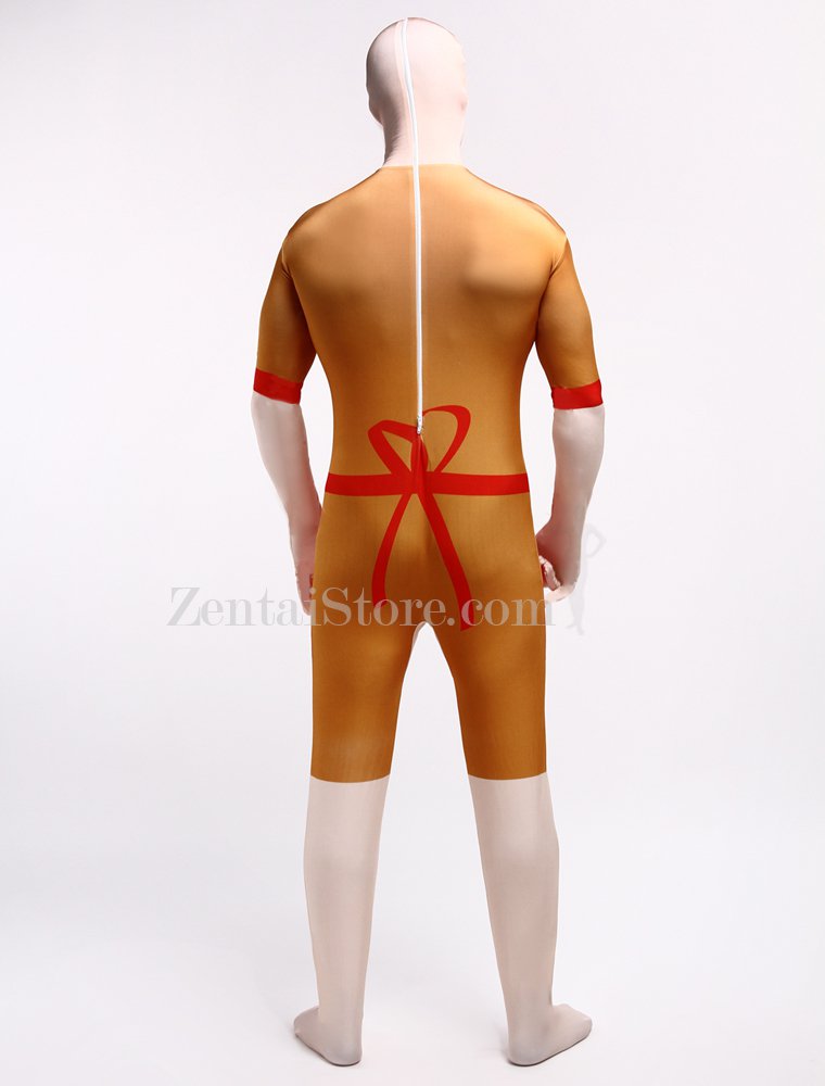 Orange Morph Suits Full Body Halloween Spandex Holiday Unisex Cosplay Zentai Suit
